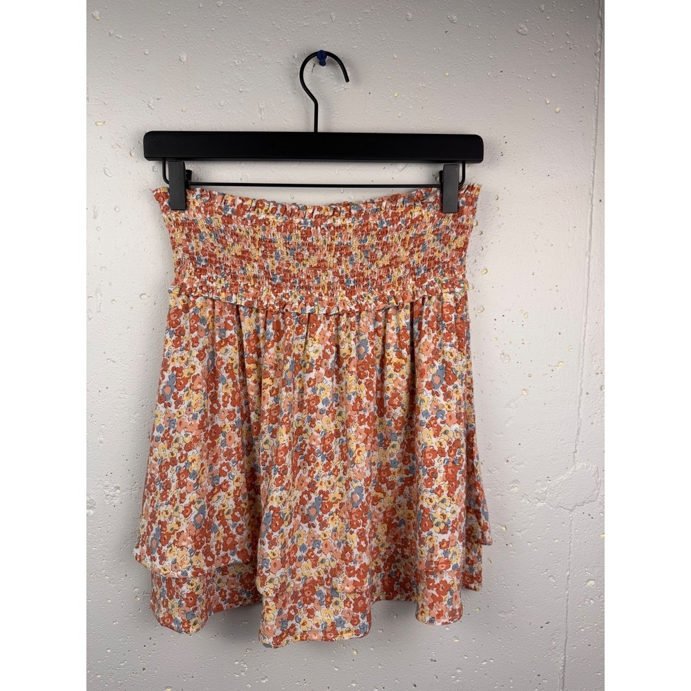 Rails Addison Skirt Womens Small Multi Wildflower Smocked Floral Tiered Mini - Picture 6 of 15
